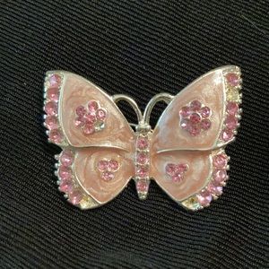 Pink seaglass butterfly pin 🦋